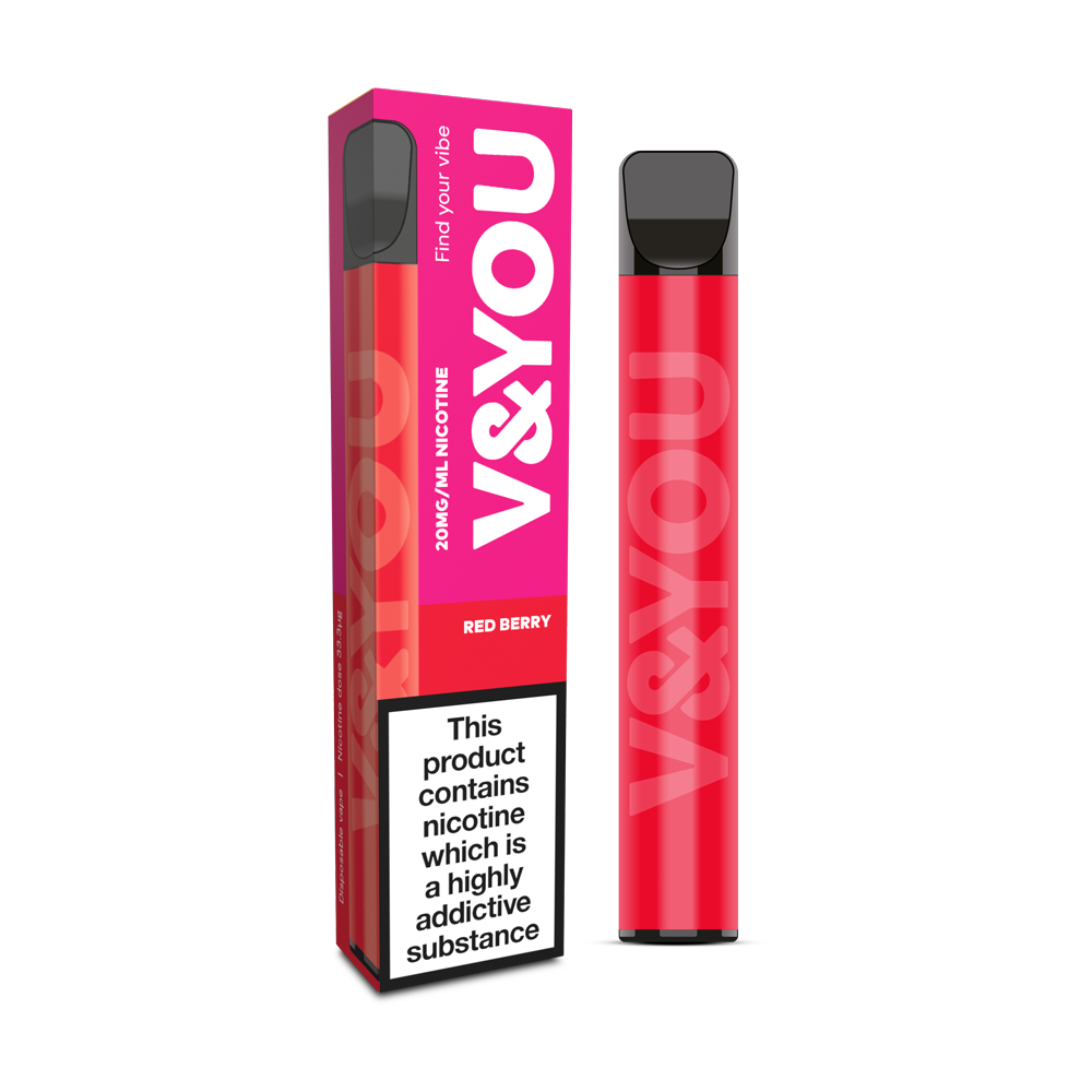 V&YOU Disposable Vape Pen - Red Berry V&YOU